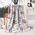 thumbnail image 2 of Vintage Baseball Elements Pattern Blanket,Comfortable Soft Lamb Wool Throw Blanket,All Season,Warm Lightweight Blankets for Sofa Bed Couch Living Room Chair,60"x80", 2 of 4