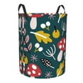 thumbnail image 2 of Bingfone Cartoon Leaf Mushroom Red Waterproof Foldable Laundry Hamper Bucket With Handles For Storage Bin,Clothes Hamper (Medium), 2 of 8