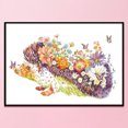 thumbnail image 3 of Bordado parcial DIY 11CT animales abstractos algodón punto de cruz arte estampado Kit FLhrweasw Nuevo, 3 of 9