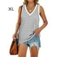 thumbnail image 5 of Guardurnaity Camiseta sin mangas con cuello en V para mujer Camiseta informal con bloques de color Camiseta sin mangas informal Prendas para la parte del cuerpo raya blanca SG Guardurnaity AP002686-24, 5 of 6