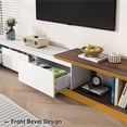thumbnail image 6 of Blotout 82"-107" Extendable TV Stand with 3 Storage Drawers,Fits TVs up to 120 Inch,Modern Wooden Entertainment Center for Living room, Bedroom, 6 of 7