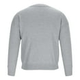 thumbnail image 5 of HOOMEUMY 2026 Sweatshirt Men Lightweight Solid Color Crew Neck Spring Button Knitted Sweatshirt Long Sleeve Comfy Pullover (Gray,XL), 5 of 9