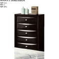 thumbnail image 4 of JERFIT 5 Drawer Chest Dresser, Black Wood Bedroom Storage Cabinet with Oval Knobs, 4 of 5
