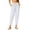 White, variant on BLVB Women's Cropped Lounge Pants Lightweight Elastic Waist Tapered Pant with Pockets Summer Casual Loose Trousers