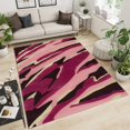 thumbnail image 2 of Pink Purple Black Graffiti Area Carpet, Modern Abstract Art Design Outdoor Runner's Rug, Soft Comfortable Washable Non-Slip for Living Room Bedroom Office Study Dining Room Decor 5x6ft, 2 of 7