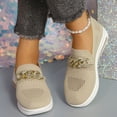 thumbnail image 6 of YOUYEDIAN Womens Orthopedic Shoes Arch Support Slip on Non Slip Tennis Shoes Wide Width Knitted Mesh Stretch Walking Shoes Soft 2026 New Orthopedic Shoes (Beige), 6 of 7