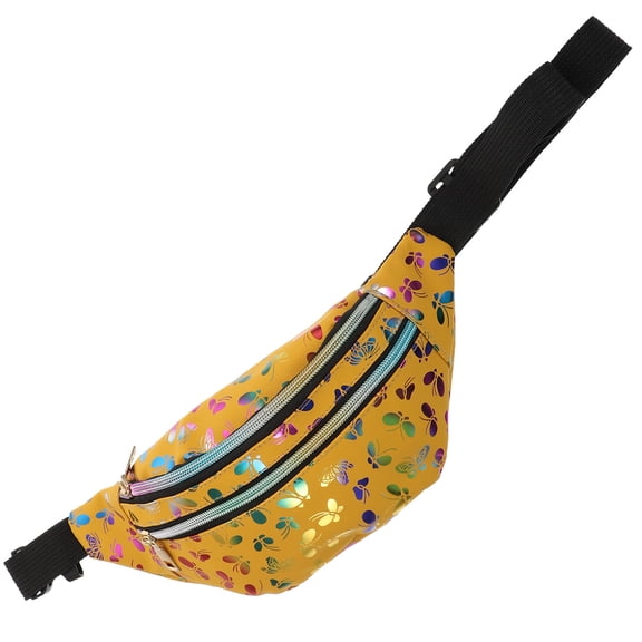 Toyandona 1Pc Yellow Stylish Chest Bag PU Cloth Lightweight Crossbody Travel Storage Bag
