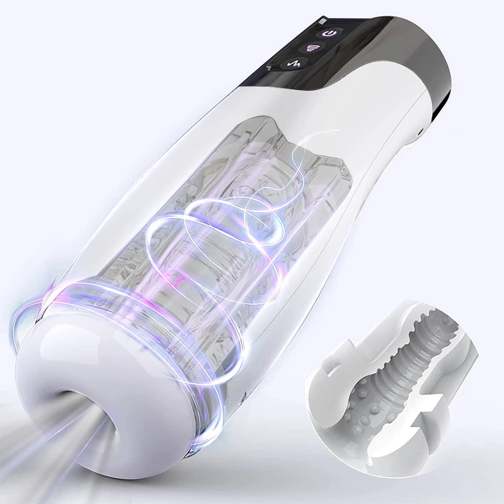 XBONP Automatic Male Masturbator Cup Thruster with 7 Modes Vibration Suction,Mens Vibrating Stroker Vibrator Rechargable,White - Walmart.ca XBONP Automatic Male Masturbator Cup Thruster with 7 Modes Vibration Suction,Mens Vibrating Stroker Vibrator Rechargable,White - Walmart.ca