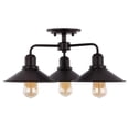 thumbnail image 5 of JONATHAN Y Calvin 18.5" 3-Light Iron Industrial LED Semi Flush Mount, Oil Rubbed Bronze, JYL7498A, 5 of 8