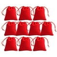 thumbnail image 2 of 10Pcs Velvet Xmas Jewelry Bags Drawstring Pouch Wedding Party Bags Candy Red, 2 of 6