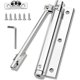 thumbnail image 1 of Spring door closer, aluminum alloy spring door closer, adjustable silver spring door closer, aluminum alloy doors, 1 of 5