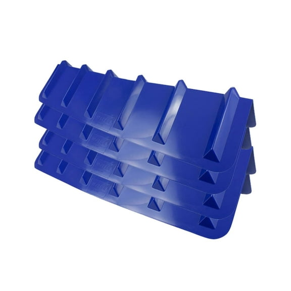 4 Pack Blue Flatbed Edge Protectors - 8" x 8" x 36" |  V Shaped Winch Ratchet Straps Plastic Corner Protector for Flatbed Cargo Load