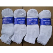 12 Pairs of Mens White Diabetic Ankle Socks 10-13 Size Made in USA