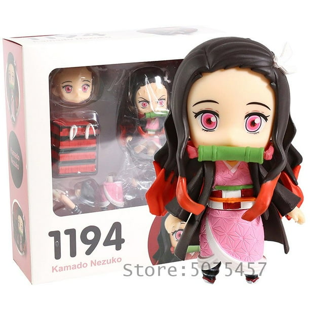 Figma-figura DE ACCIÓN DE Demon Slayer, juguete de 14cm, Agatsuma Zenitsu, Kimetsu no Yaiba, 508-DX, Nezuko Gong Bohan LED