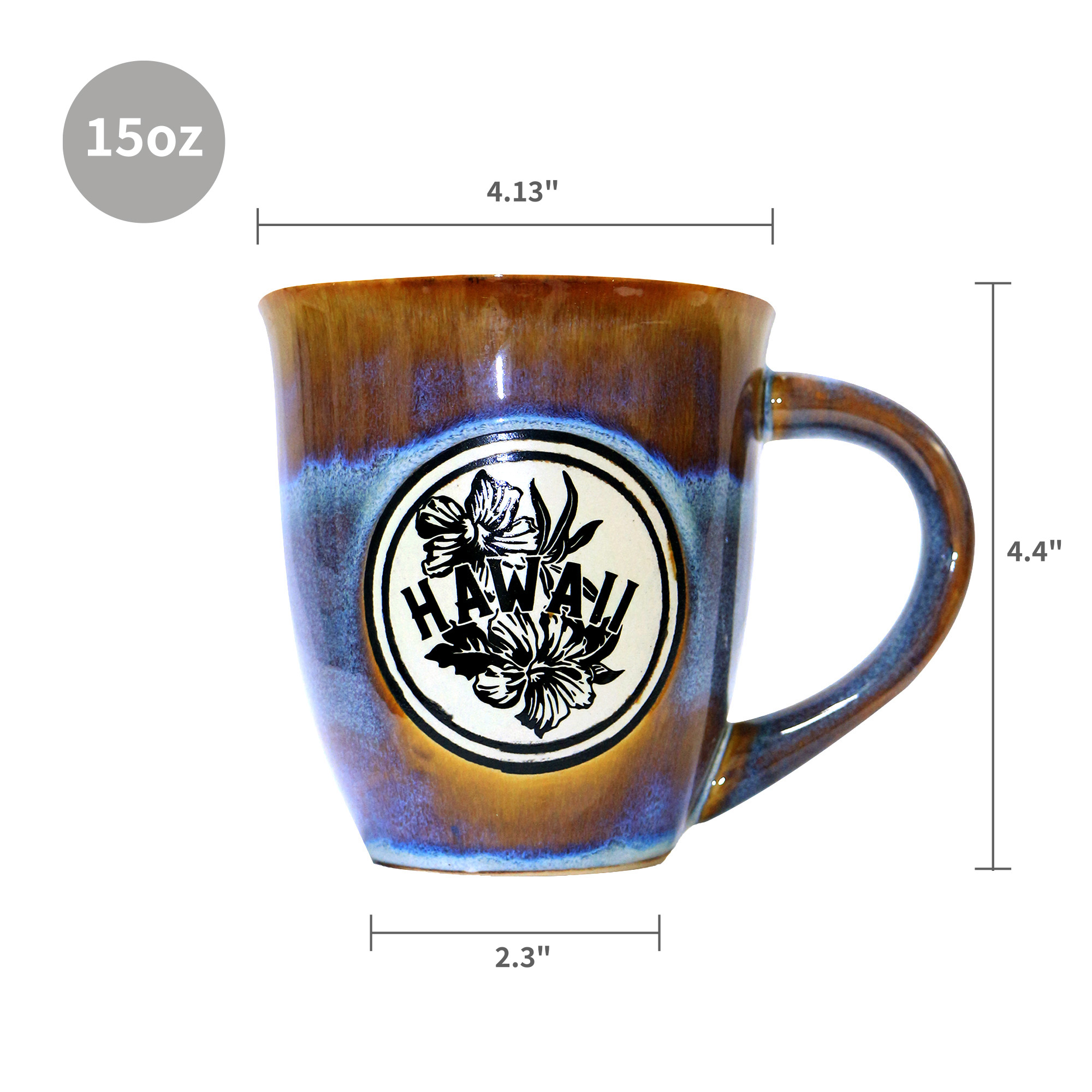 Island Crew 15 oz Hibiscus Ceramic Mug