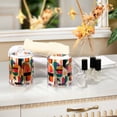 thumbnail image 4 of Yayeee 4 Pack Qtip Holder Bathroom Cotton Swab Canister with Lid Clear Dispenser Set, Beige Abstract, 4 of 6