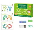 thumbnail image 3 of EGNMCR Pen Control Training Book Kindergarten Rewritable Paper Funny Children's Early Education Entry Basic Practice Calligraphy Pen Practice Card 2ml pen control training book, 3 of 5