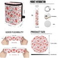 thumbnail image 6 of Yuyamidu Strawberry Car Seat Covers Full Set of 13 with Steering Wheel Cover Seat Belt Pads Pink Trash Can Auto Rear View Mirror Cover Coasters Chapstick Holder Keychain for Van Sedan, 6 of 7