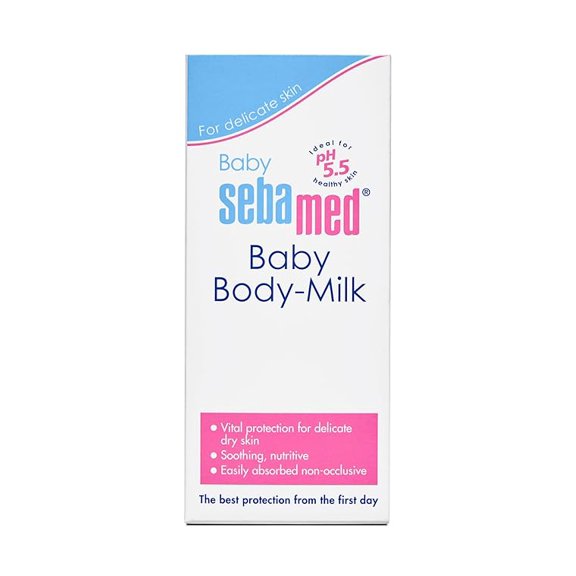 Baby Sebamed Body Milk Lotion|pH 5.5|Ideal for dry skin|Daily moisturisation|100 ml