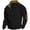 Black, variant on Men's Quarter Zip Sweatshirt with Patch, Fleece Lined Stand Collar Top, Casual Long Sleeve Pullover, Textured Fabric for Style, Warm Layer for Cool Weather, Great for Outdoor