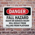 thumbnail image 4 of (2 Pack) Fall Hazard Falling From Platform OSHA Danger Sign 14 Inch X 10 Inch Plastic Sign, Weather Resistant, UV Protected for Workplace, Business, and Construction Site, Made in the, 4 of 8