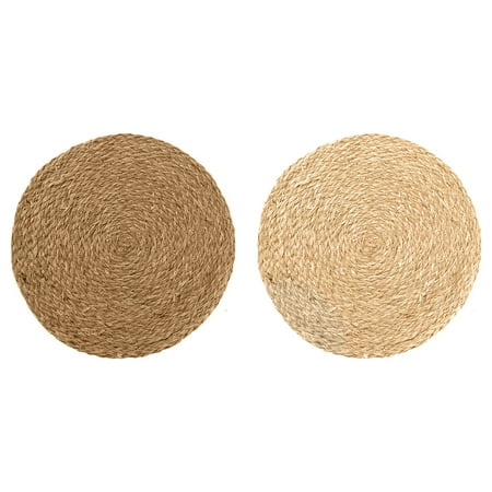 

iaksohdu Handmade Woven Dinner Mat Long-lasting Insulated Straw Table Mat Household Supplies