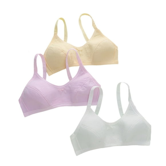 Teen Girls' Everyday Bra Teens & Big Girls Sports Bralette Cami Bra Elastic Shoulder Straps with Adjustable Straps 11-15 Teen Student