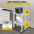 thumbnail image 4 of Wheels 24 x 12 x 32 Inch Stainless Steel Work Table VEVOR 24x12 Inch, Silver, 4 of 9