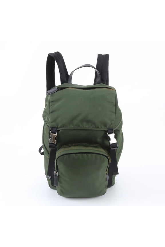 Pre-Owned Prada Tessuto Nylon Triangle Logo Backpack Handbag for Men