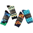 thumbnail image 2 of Men's Colorful Dress Socks - Fun Patterned Funky Crew Socks For Men - 12 Pack, 2 of 4