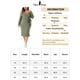thumbnail image 5 of Vestido Plus Size Agnes Orinda para Mujeres Elegante Envoltura Cuello en V Manga Larga Con Abertura Midi Con Cinturón 4X Verde, 5 of 5