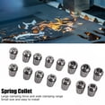 thumbnail image 3 of 15-Piece ER25 Spring Collet Set with Wrench – High-Speed Steel Construction for CNC Milling, Precision Clamping (1-15mm Inner Diameters), Includes Plastic Storage Case, SKER2515PC03 Model, 3 of 7