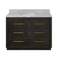 thumbnail image 6 of Avery 48" Bathroom Vanity with Dark Oak Cabinet and Carrara Marble Top, 6 of 8