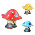 thumbnail image 6 of Cheers.US 4Pcs Miniature Fairy Garden Cartoon Mushroom House Resin DIY Miniature Micro Landscape Bonsai Garden Decor, 6 of 7