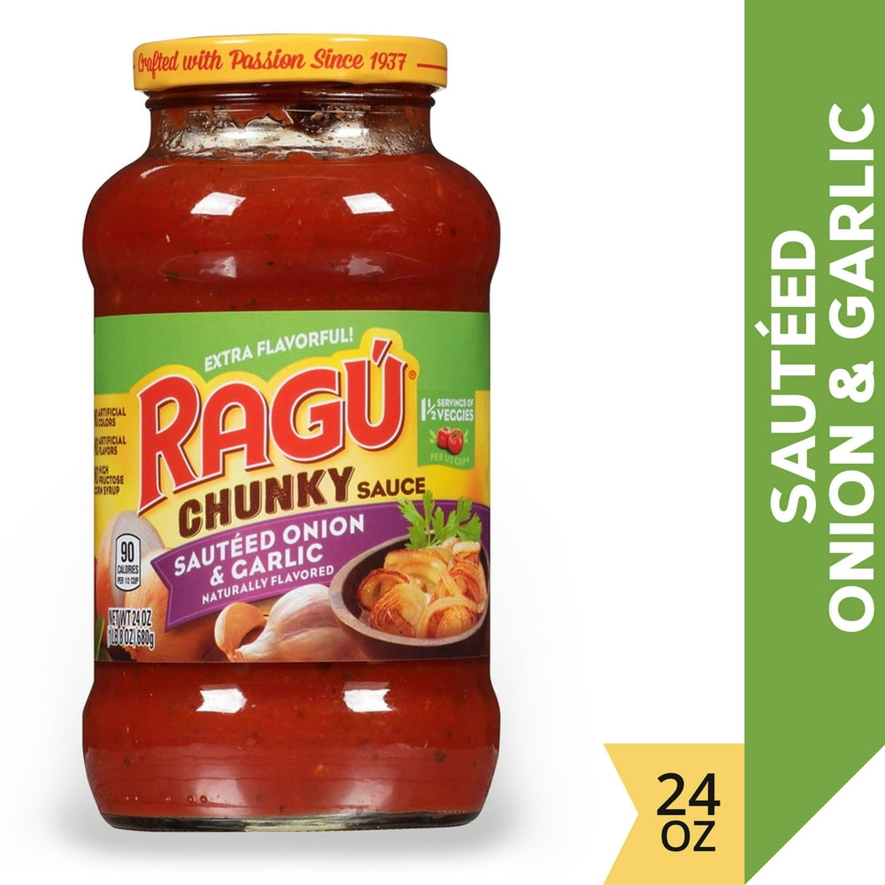 Ragu Chunky Sauteed Onion & Garlic Pasta Sauce, 24 oz.