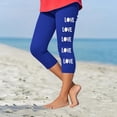 thumbnail image 2 of Fjofpr Girls Leggings Size 10 Toddler Kids Fashion Baesball Print Summer Leisure Yoga Sports Frenum Cropped Pants Blue 10 Years, 2 of 4