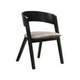 thumbnail image 6 of Benjara 5 Piece Dining Table with Open Curved Back Chairs, Black and Gray, 6 of 6