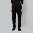 thumbnail image 2 of Letdown Women Footed Pants Winter Warm Footies Loungewear Bottom with Pockets Elastic Waist Thermal Pajamas Pant (Black,L), 2 of 9