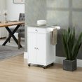 thumbnail image 2 of HOMCOM Kitchen Cart, Small Kitchen Island, Stainless Steel Utility Trolley, 2 of 10