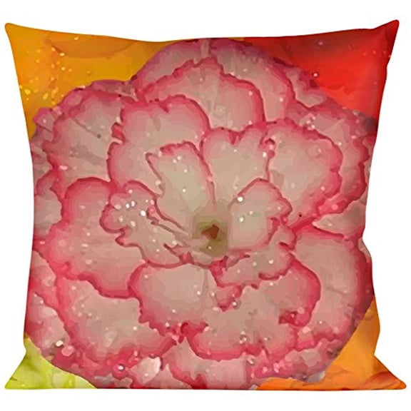 buckle-down throw pillow - vivid floral collage2 yellows pinks oranges