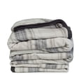 thumbnail image 2 of Clara Clark  Ultra Plush Thick Reversible Microfiber Heavy Blanket - Raschel Imitation Mink Blanket Gray Plaid Full - 55x82 Plaid, 2 of 5