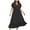 Black, variant on Kaemgyyd Plus Size Dresses Women Ruffle Short Sleeve V Neck A-Line Flowy Dress High Waist Tiered Summer Beach Vacation Clothes