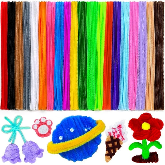 200 PCS Pipe Cleaners, Multi-Colored Pipe Cleaners Craft Supplies, 20 Colors Chenille Stems for DIY Arts Crafts Project(Multi Color)