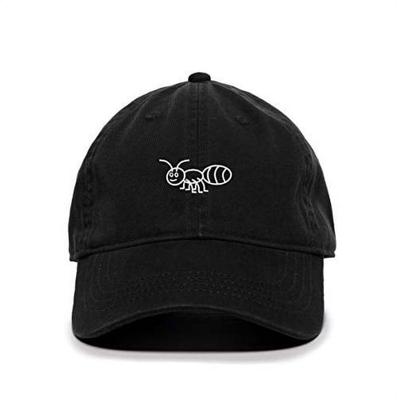 Tech Design Ant Baseball Cap Embroidered Cotton Adjustable Dad Hat Black