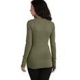 thumbnail image 3 of J. METHOD Women's Snap Button Cardigan Long Sleeve Knit Ribbed Sweater NEWJ181 Sage 2X, 3 of 5