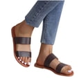 thumbnail image 4 of Juebong Sandals clearance Boho Slide Sandals for Women Girls Dressy Low Wedge Sandal Casual Open Toe Flat Sandals Summer Beach Slip on Sandals Platform Sandals, 4 of 4