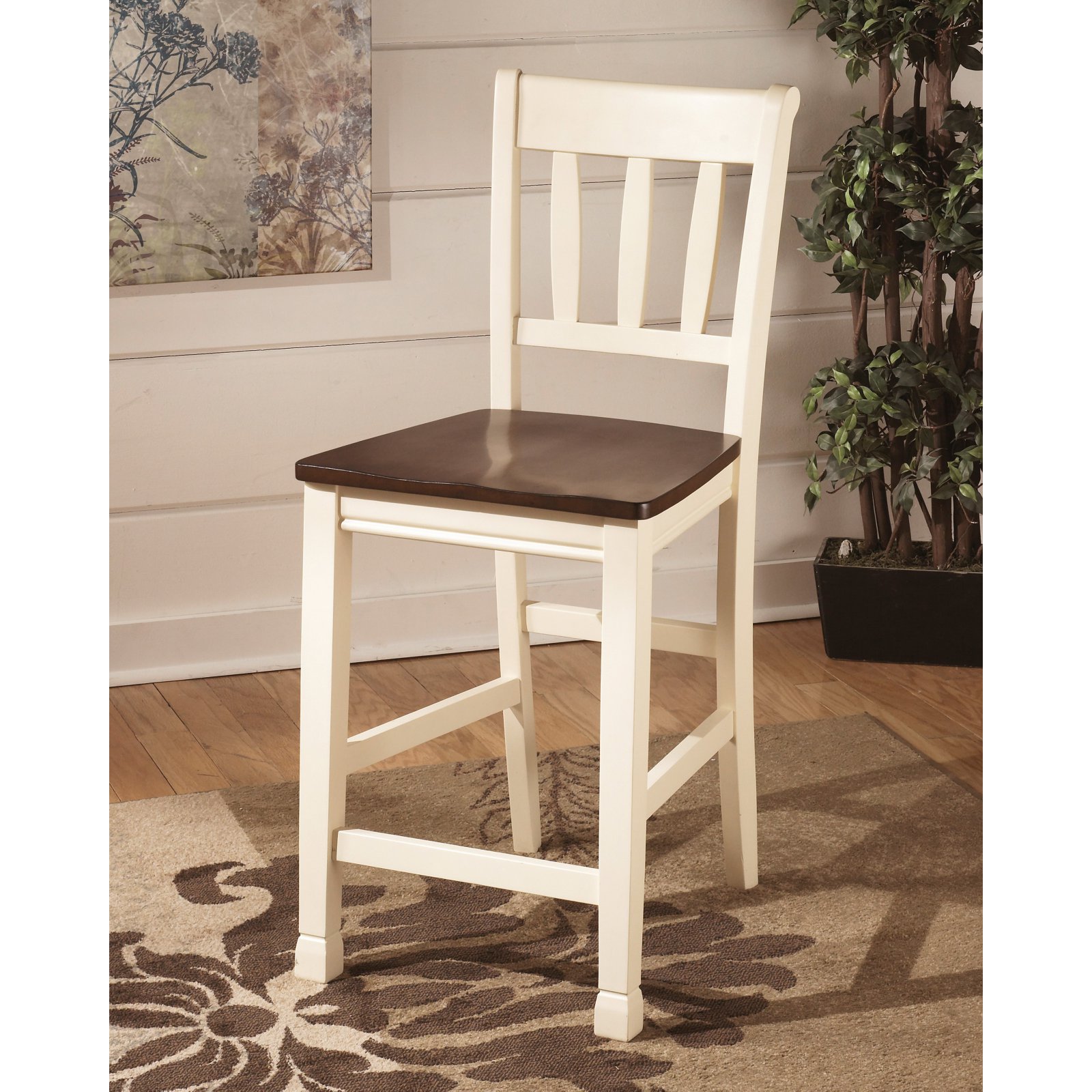 Signature Design by Ashley Whitesburg Barstool, Brown/Cottage White
