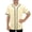 Beige, variant on ZACPNCV Boys Baseball Shirt 3-15 Years Kid V Neck Short Sleeve Button Down Kids Sports Uniform Tee Contrast Trim Hip Hop Casual Tee Gray
