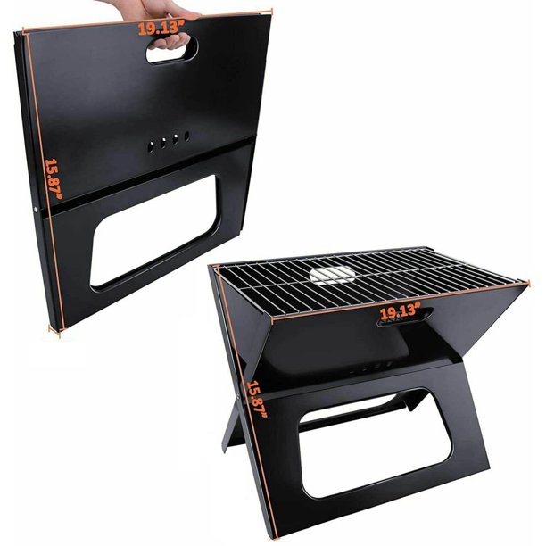 Tcbosik Outdoor Barbecue Grill 20" Folding Grill Charcoal Collapsible