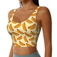 thumbnail image 2 of Fotbe Hot Dog 3 Sujetador Deportivo Largo sin Aros para Mujer con Almohadillas y Soporte Medio, Transpirable y Absorbente, Camiseta Tipo Chaleco o Tank Top-Large, 2 of 8